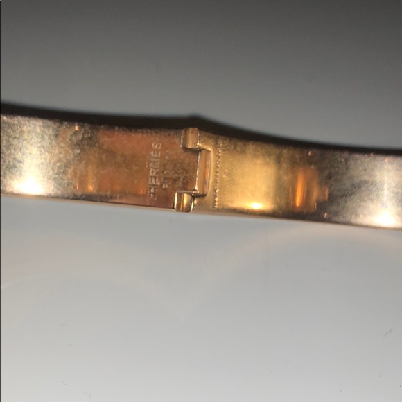 Hermès clic H bracelet, blanc (rose gold) - Picture 4 of 4